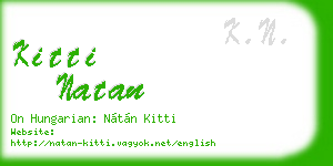 kitti natan business card